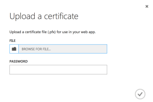 Upload a certificate